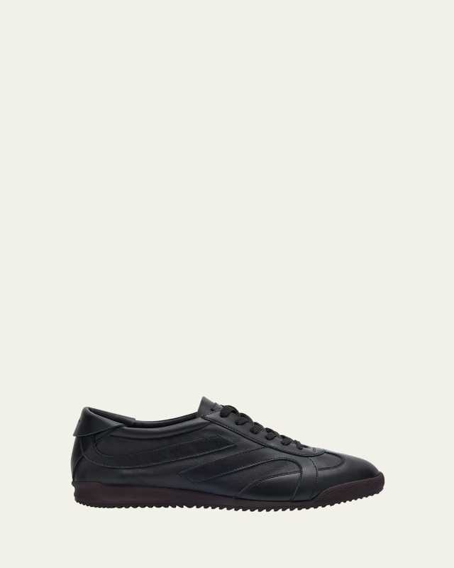 Pin Leather Low-Top Sneakers